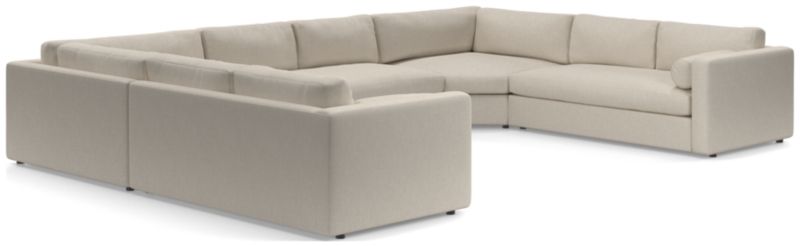 Aris Deep 5-Piece U-Shaped Sectional Sofa | Crate & Barrel