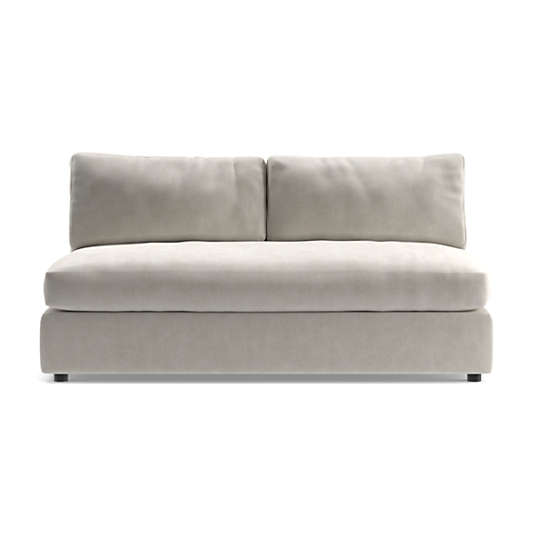Aris Deep Armless Bench Loveseat