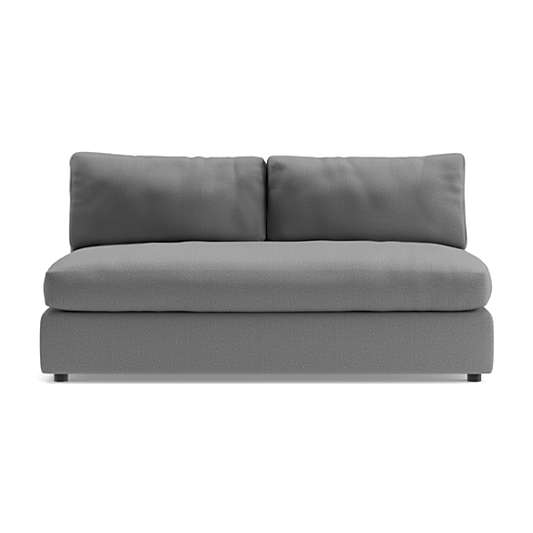 Aris Deep Armless Bench Loveseat