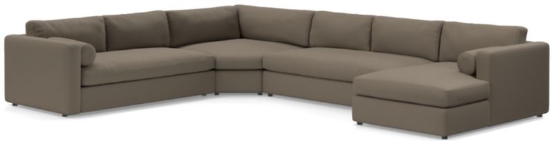 Aris Deep 4-Piece Right-Arm Chaise Sectional Sofa - image 0 of 5