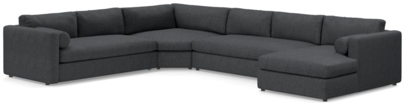 Aris Deep 4-Piece Right-Arm Chaise Sectional Sofa - image 0 of 5