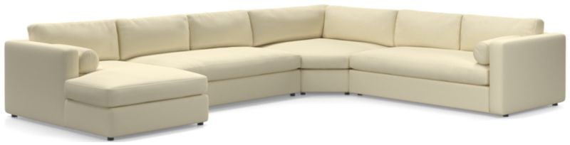 Aris Deep 4-Piece Left-Arm Chaise Sectional Sofa with Wedge - image 0 of 5