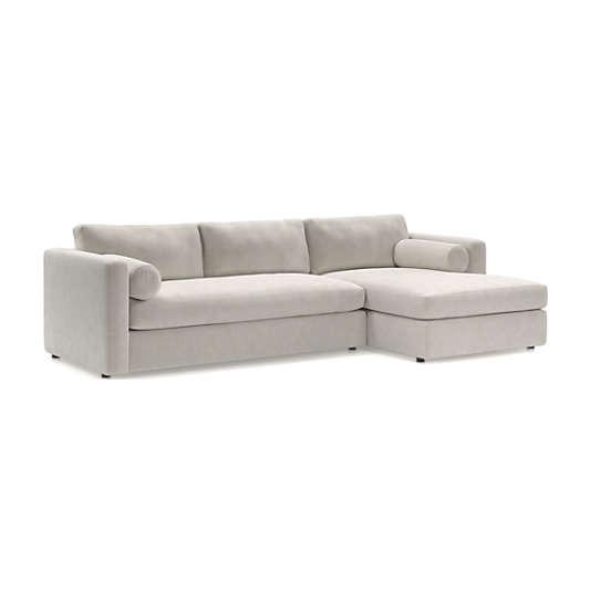 Aris 2-Piece Right-Arm Chaise Sectional Bench Sofa