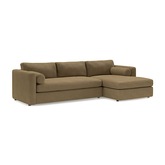Aris 2-Piece Right-Arm Chaise Sectional Bench Sofa