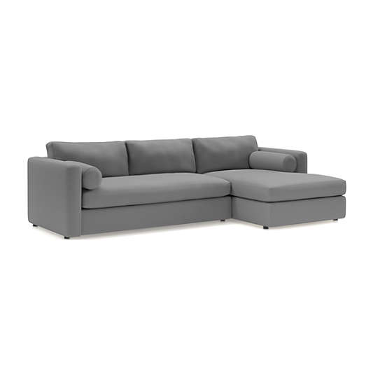 Aris 2-Piece Right-Arm Chaise Sectional Bench Sofa