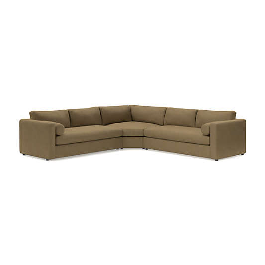 Aris 3-Piece Wedge Sectional Bench Sofa