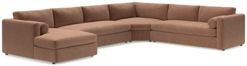 Aris 4-Piece Left-Arm Chaise Sectional Sofa with Wedge - image 0 of 6