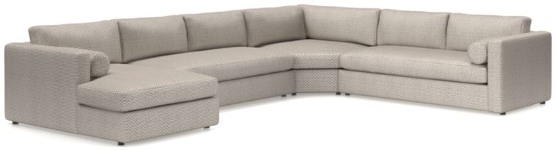 Aris 4-Piece Left-Arm Chaise Sectional Sofa with Wedge - image 0 of 6