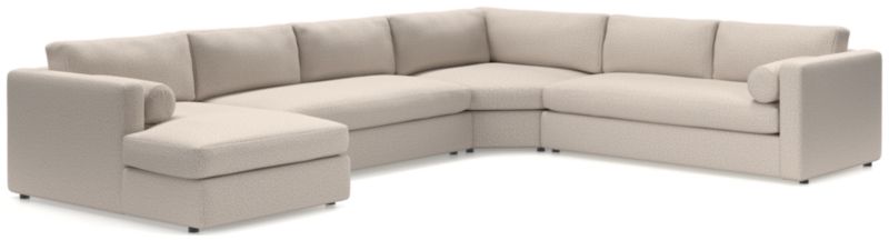 Aris 4-Piece Left-Arm Chaise Sectional Sofa with Wedge - image 0 of 6