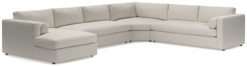 Sectional with corner shop wedge and chaise