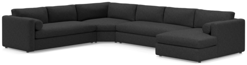 Aris 4-Piece Right-Arm Chaise Sectional Sofa with Wedge - image 0 of 5