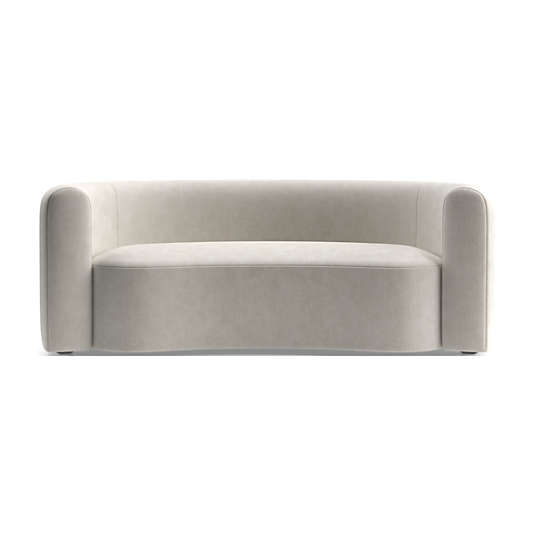 Hugger Curved Boucle Apartment Sofa by Leanne Ford