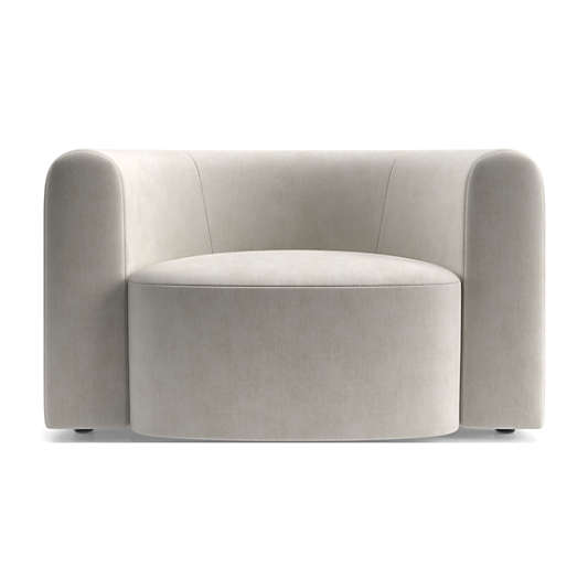 Hugger Curved Boucle Chair and a Half by Leanne Ford