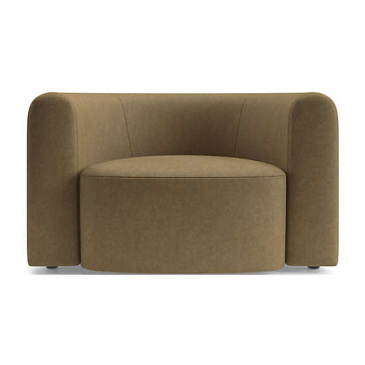 Hugger Curved Boucle Chair and a Half by Leanne Ford