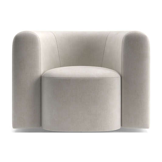 Hugger Curved Swivel Accent Chair by Leanne Ford