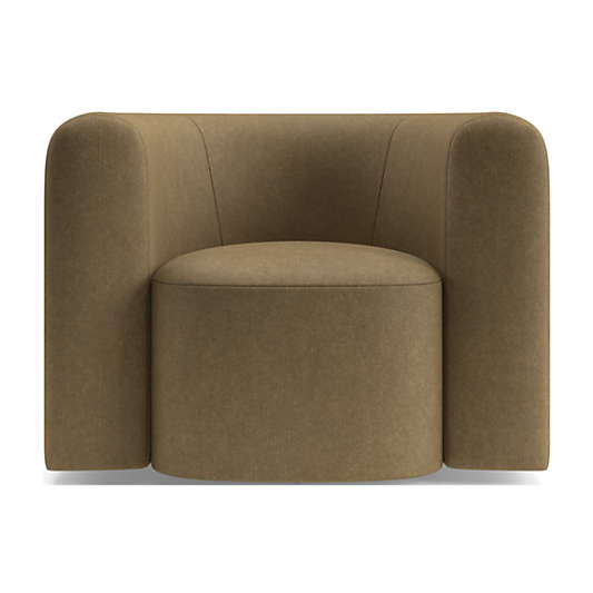 Hugger Curved Swivel Accent Chair by Leanne Ford