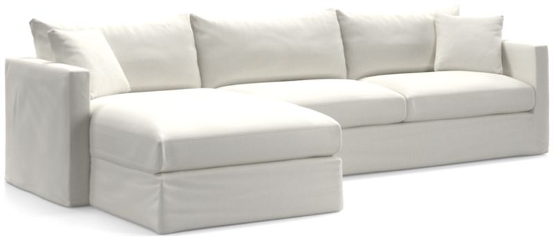 Willow II Slipcovered 2-Piece Left-Arm Chaise Sectional Sofa - image 0 of 7