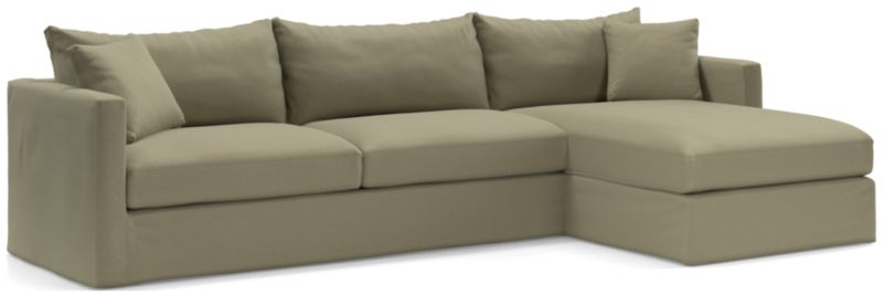 Willow II Slipcovered 2-Piece Right-Arm Chaise Sectional Sofa - image 0 of 7