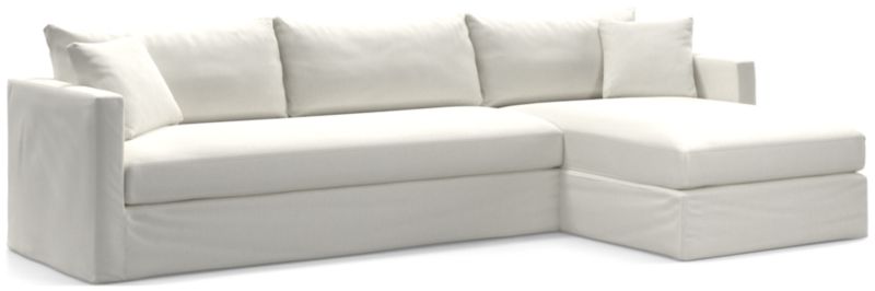 Willow II Slipcovered Bench Left-Arm Sofa 2-Piece Sectional - image 0 of 3