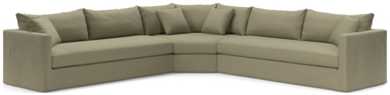 Willow II Slipcovered  Bench Wedge 3-Piece Sectional - image 0 of 2