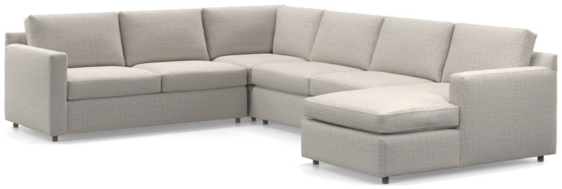 Barrett II 4-Piece Right Arm Chaise Sectional | Crate & Barrel