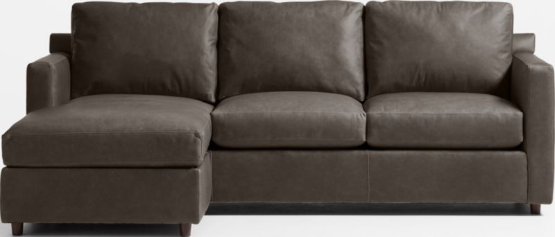 Barrett II Left-Arm Leather Lounger Sectional Sofa - image 0 of 8