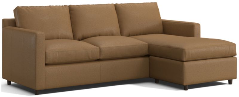 Barrett II Left-Arm Leather Lounger Sectional Sofa - image 0 of 8