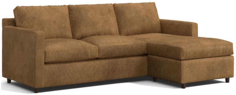 Barrett II Left-Arm Leather Lounger Sectional Sofa - image 0 of 8