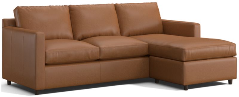 Barrett II Left-Arm Leather Lounger Sectional Sofa - image 0 of 8