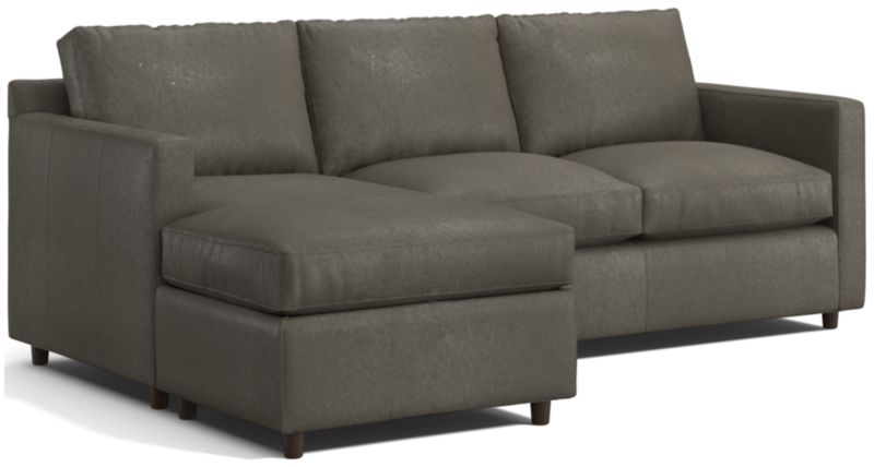 Barrett II Right-Arm Leather Lounger Sectional Sofa - image 0 of 8