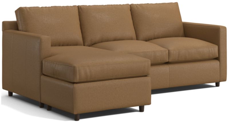 Barrett II Right-Arm Leather Lounger Sectional Sofa - image 0 of 8