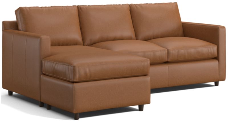 Barrett II Right-Arm Leather Lounger Sectional Sofa - image 0 of 8