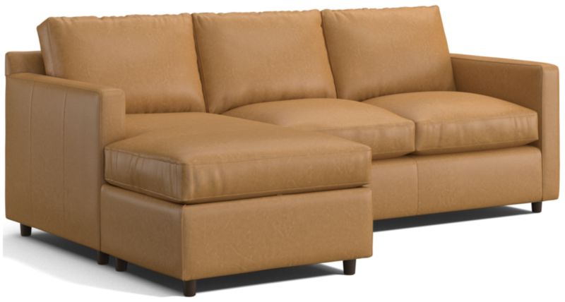 Barrett II Right-Arm Leather Lounger Sectional Sofa - image 0 of 8