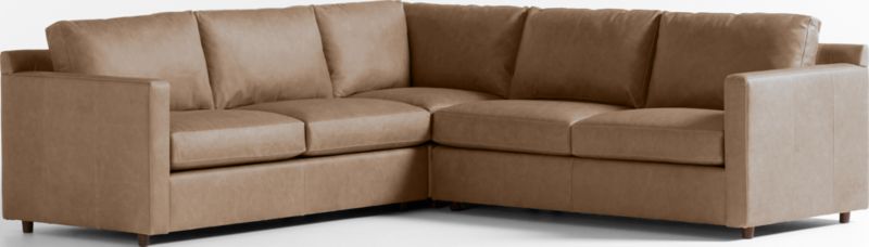 Barrett II Leather 3-Piece Leather L-Shaped Sectional Sofa - image 0 of 8