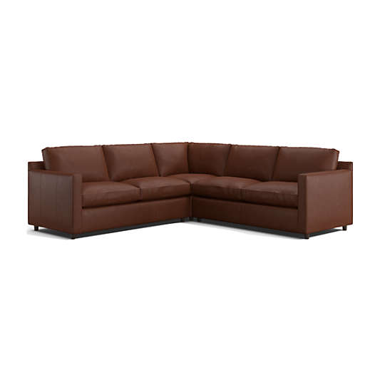 Barrett II Leather 3-Piece Leather L-Shaped Sectional Sofa