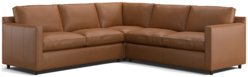 Barrett II Leather 3-Piece Leather L-Shaped Sectional Sofa - image 0 of 8