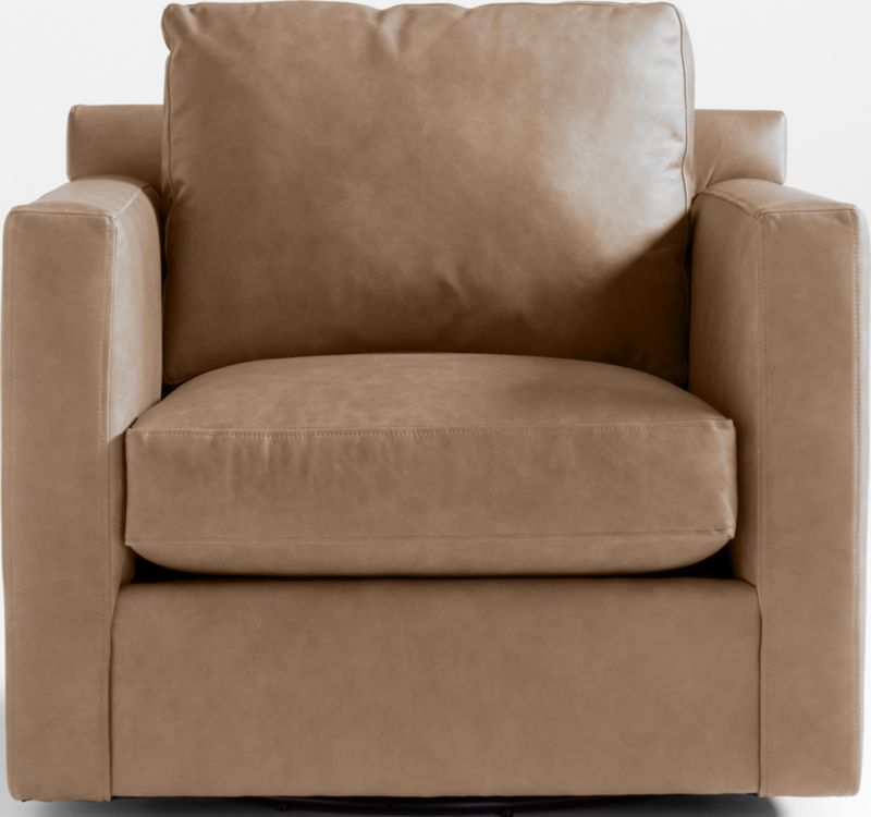 Barrett II Leather Track Arm Swivel Chair - image 0 of 8