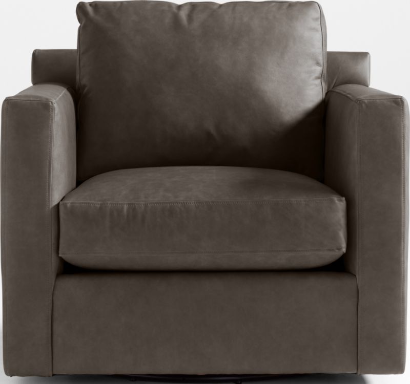 Barrett II Leather Track Arm Swivel Chair - image 0 of 8