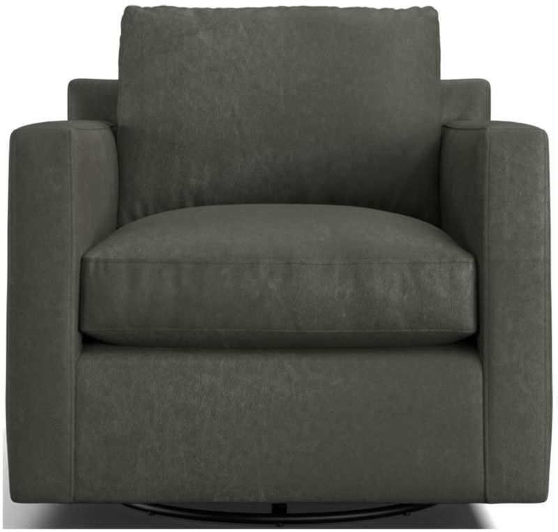 Barrett II Leather Track Arm Swivel Chair - image 0 of 7