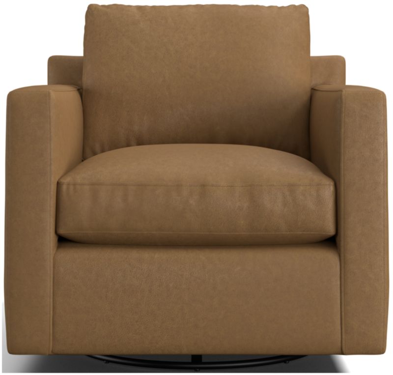 Barrett II Leather Track Arm Swivel Chair - image 0 of 7