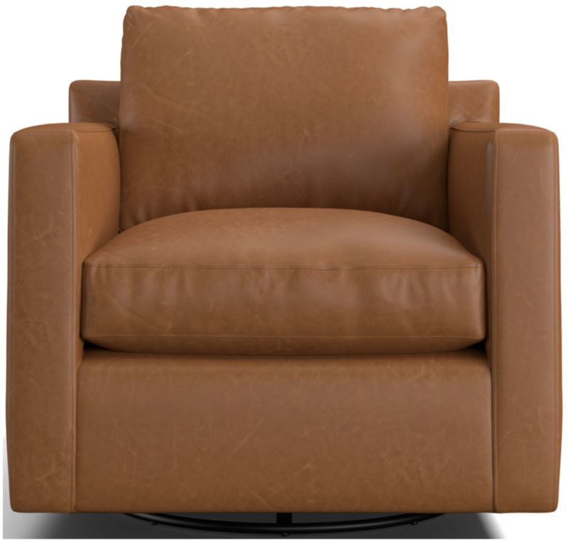 Barrett II Leather Track Arm Swivel Chair - image 0 of 7