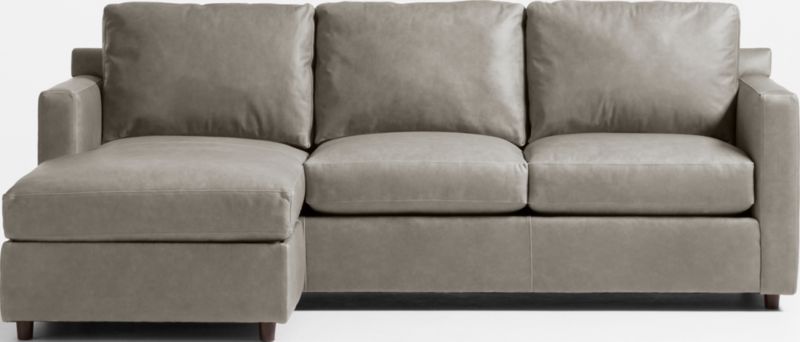 Barrett II Left-Arm Leather Lounger Sectional Sofa - image 0 of 8