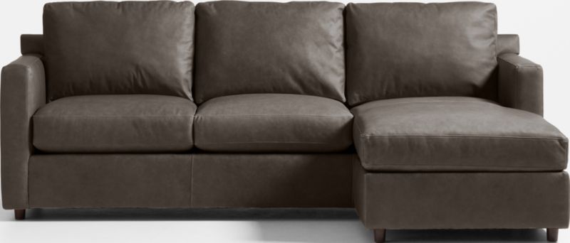 Barrett II Right-Arm Leather Lounger Sectional Sofa - image 0 of 8