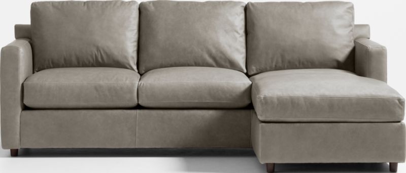 Barrett II Right-Arm Leather Lounger Sectional Sofa - image 0 of 8