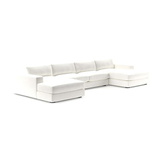 Oceanside Low 3-Piece Double Chaise Sectional Sofa