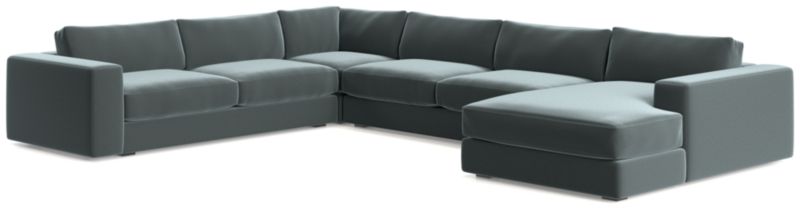 Oceanside Low 4-Piece Right-Arm Chaise Sectional Sofa - image 0 of 11