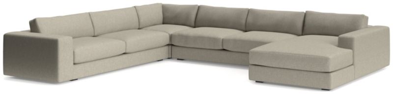 Oceanside Low 4-Piece Right-Arm Chaise Sectional Sofa - image 0 of 11