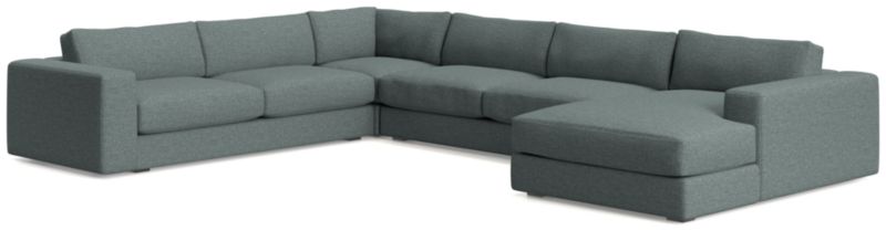 Oceanside Low 4-Piece Right-Arm Chaise Sectional Sofa - image 0 of 11