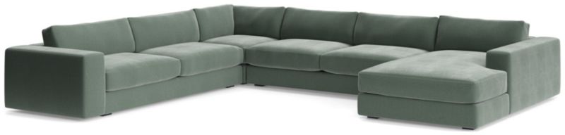 Oceanside Low 4-Piece Right-Arm Chaise Sectional Sofa - image 0 of 11