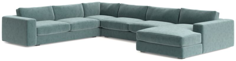 Oceanside Low 4-Piece Right-Arm Chaise Sectional Sofa - image 0 of 11